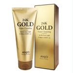 [ANJO] 24K Gold Foam Cleanser 180ml – 99.9% Pure Gold, Soothing Vegetable Extract, Deep Pore Cleanser, Removes Dead Skin Cells-Made in Korea